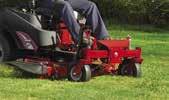 2 Smoother Ride 4 3 A large, independent coil over shock rear suspension keeps the mower steady, so you can stay