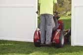 3 4 Easy Gate Access 5 Unmatched Maneuverability 1 Easy-locking 3-position speed control 2 Centrally-mounted 6-gallon fuel tank 3 Ergonomic design