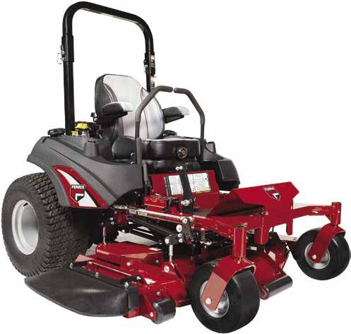 debris Large turf friendly 26" rear tires for increased traction and performance Flat-free caster tires SPEED Ground speed up to 12 mph OPERATOR SYSTEMS Ergonomic control panels feature a cup-holder,