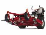 mower frame SPEED Ground speed up to 8 mph OPERATOR SYSTEMS Heavy-duty aircraft-style steering yoke provides easy, comfortable maneuverability