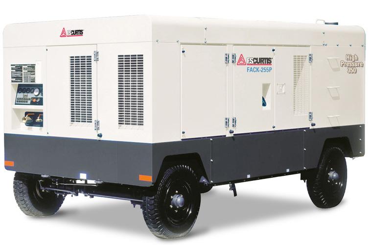 FAC Series Trailer Type Compressors FACK-255P Free Air Delivery Rated Pressure Maximum Pressure Aftercooler Engine Fuel Consumption Noise Level @ 7 m Weight (Wet)