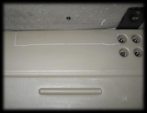 Installation Procedures 1-10 5 Mark Area to be Cut for Phoenix Duct Before cutting Relocate wiring under the bunk next to