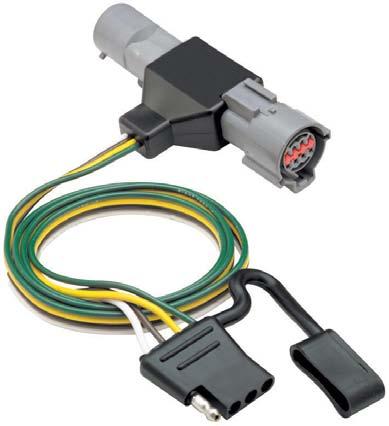 REPLACEMENT FACTORY TOW PACKAGE WIRING HARNESSES Exact replacement for damaged factory wiring harnesses Installs in seconds on vehicles not factory pre-wired Upgrades