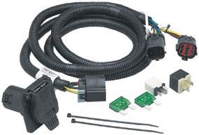 HARNESSES AND ELECTRICAL ACCESSORIES These kits plug into the factory vehicle wiring harness at the back