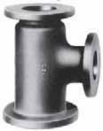 CST IRON Cast Iron Flanged Fittings Class 25 (Standard) FIGURE 82 Flanged Reducing Tee 6 NPS (50 DN) 4 NPS (00 DN) 5 NPS (25 DN) Read as: 6 x 5 x 4 (50 x 25 x 00DN) lack Galv.