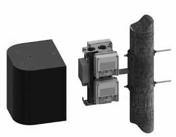 Wood Pole Mounts Small Cell Mount MetroCell Pole Bracket Concealment Solution MTC3888 Design
