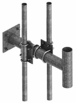 6 mm) square tube Material: Hot dip galvanized steel Includes: Crossover plates, hardware, u-bolts and clamps Order Separately: Pipe XP-197-S Stand-off Arm Mounts XP-197-S Crossover Plates for