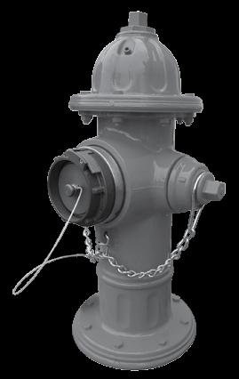 The Storz connection allows the fire department to connect its pumper hose to the hydrant with a quick, quarter-turn action.