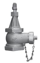 I.P. Pentagon nut. 2-1/2" J-342 - Inlet: F.I.P. Outlet: M.I.P. Hose thread. with cap and chain.