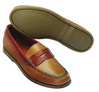 Reno Bow Boater Marco Last Yachtsman Rubber Boating Sole Sandstone Tumbled Leather with 2065-12 Walnut Bison Trim $175.