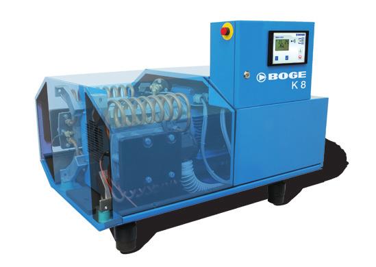 Piston compressors K 8 to K 15 Compressor units K 8- to K 15- Effective free air delivery: 390 1296 l/min, 14 46 cfm Pressure range: 10 40 bar, 150 600 psig Rated power: 5.