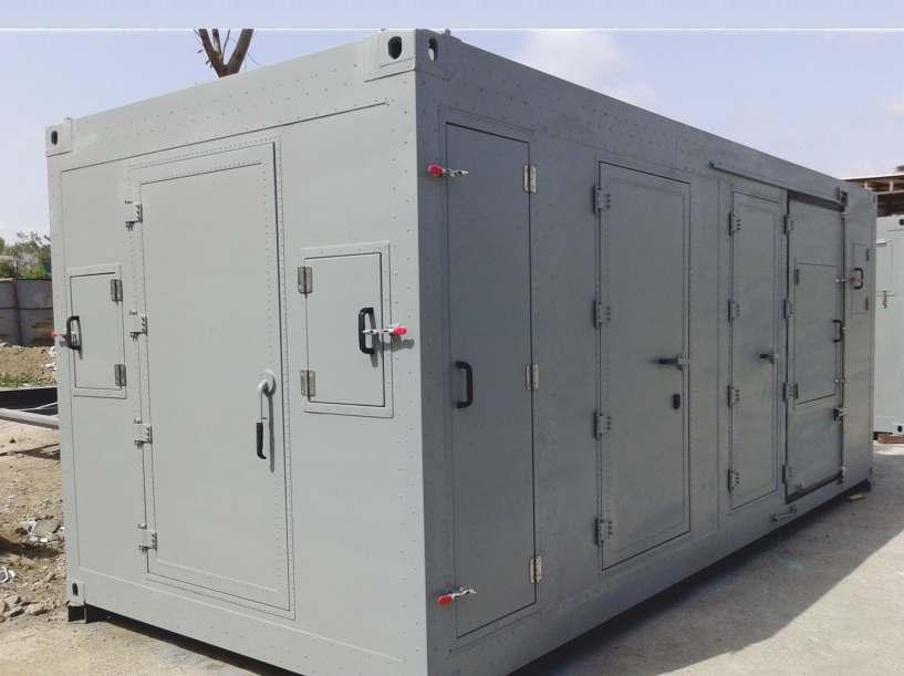 2 x 200 kva Containerized Power System Standard 20 FT ISO shelter with Steel AL bonded panel construction and provision of 4 point lifting arrangement Each DG set integrated on