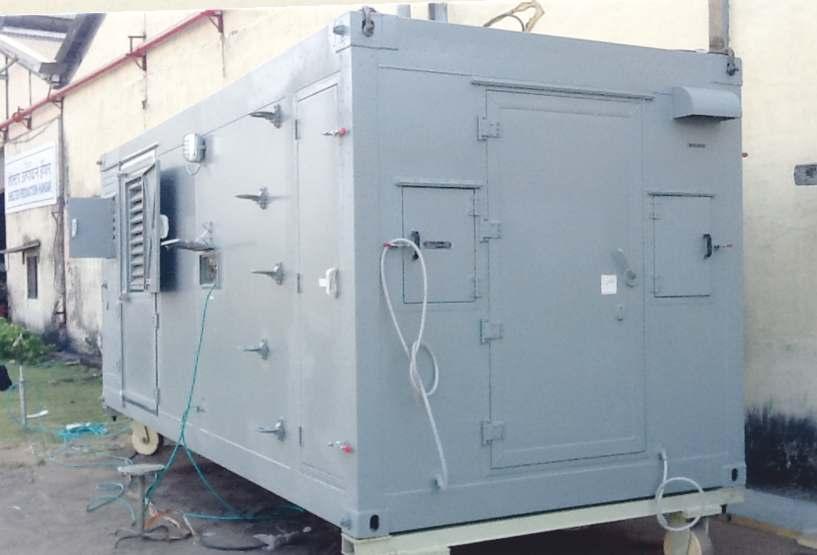 60 kva Containerized Power System Standard 20 FT ISO shelter with AL bonded panel construction and provision of 4 point lifting arrangement DG set integrated on removable base frame, providing easy