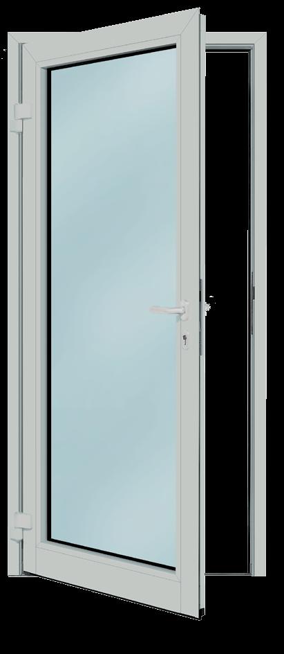Internal Door ES 50 The fully glazed office door can also be used as a completely glazed partition wall Single and double-leaf, side elements, transom lights As a complete