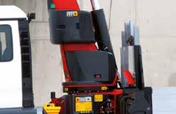ideal for working inside buildings and transports with the crane boom unfolded.