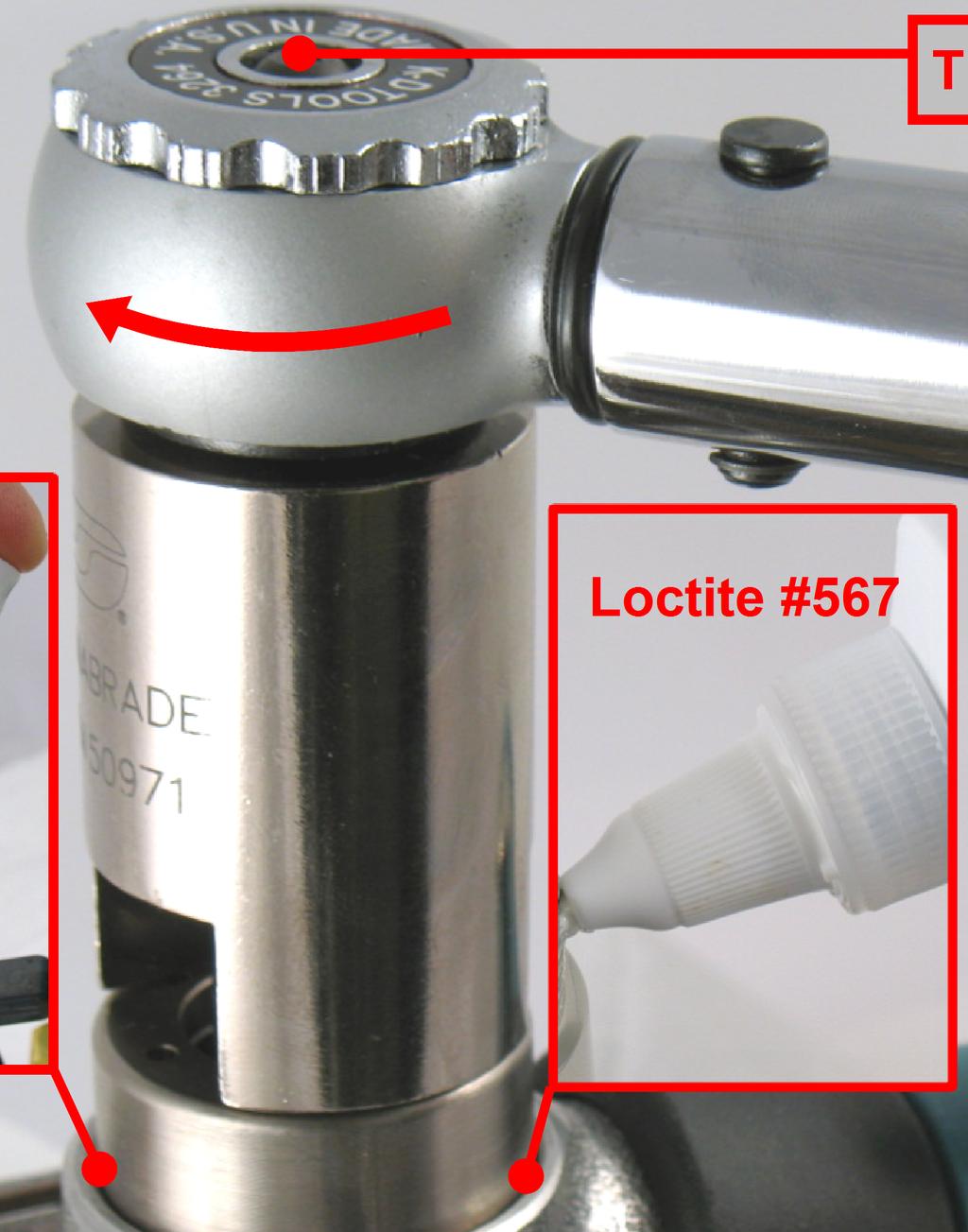 the lock ring. Apply Loctite #7649 Primer to the thread of the lock ring.