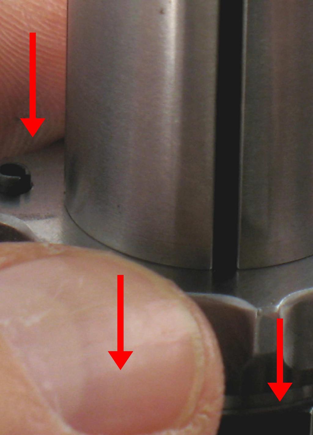 Check the clearance between the rotor and plate. Use a.001" (~0.03 mm) thick feeler gauge.