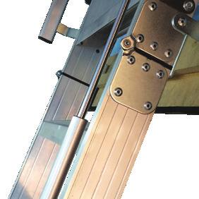 aluminium box extrusions for added strength Non-slip steps and moulded non-slip feet Incorporated door seal to minimise drafts and dust Suitable for residential or light commercial use Height