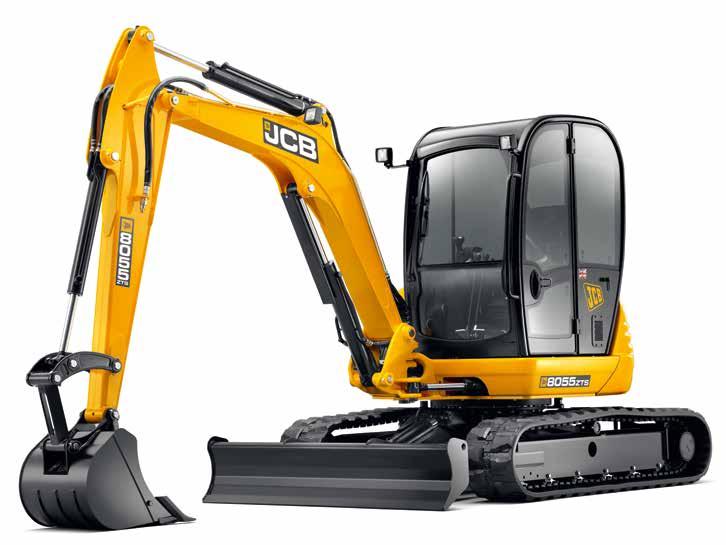 8055 COMPACT EXCAVATOR. 1. Hoses routed on top of the boom for damage protection and optimum visibility. 3.