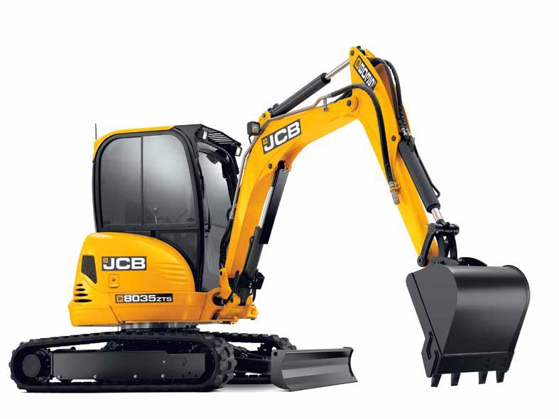 8035 COMPACT EXCAVATOR. 1. Inside, the first thing you ll notice is how big the cab is compared to other ZTS models. The seating position is fully adjustable for maximum comfort. 3 3.