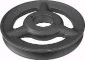 5/8" belt Tapered lock single pulley, Jacobsen Models: Cast Iron. Fits 32", 48" and 61" cut decks.