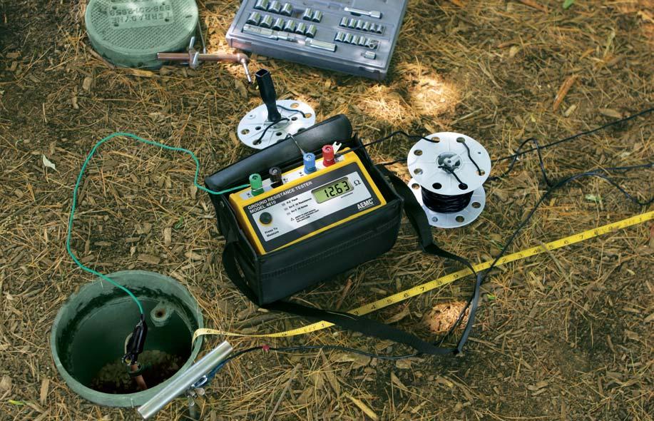 Features Fall-of-Potential method Measures ground resistance (2- and 3-Point) and soil resistivity (4-Point) Step voltage tests and touch potential measurements Auto-Ranging: automatically selects