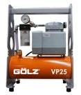 Vacuum Pump VP 25 230 V, 250 Watt, 50 Hz, 1400 min-1, IP44 Safety tank 5 l and vacuum breaker Suction volume: 25 l/min
