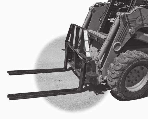 WOODS SKID STEER ATTACHMENTS PALLET FORKS PF-SERIES GENERAL PURPOSE FREE SWINGING PALLET FORKS FULL HEIGHT FRAME Designed for use on skid steer and compact tractor applications Free pivoting fork