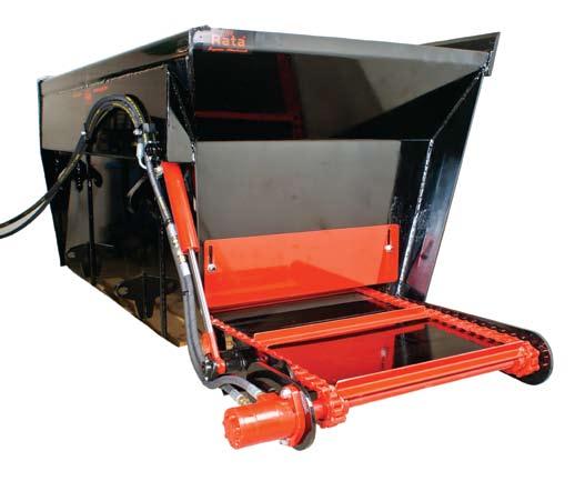 side feeder elevator bucket The hydraulic controlled chain driven feeder is ideal for feeding a large range of products without blocking