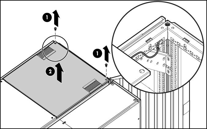 3. Using a T-30 Torx screwdriver, remove the four screws of the front shipping bracket on top of the unit and remove the bracket, if