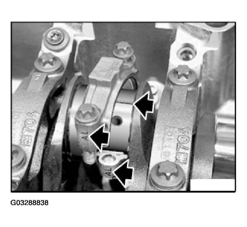 Fig. 188: Positioning Bearing Caps CAUTION: Do not distort conrods or crankshaft.
