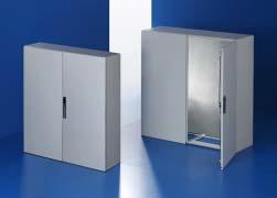 T Compact system enclosures Rittal CM Width: 1000 100, height: 1000 1400 F B H G Sheet steel Enclosure: 1.5 Door:.0 Mounting plate: 3.