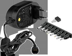 wide-range input of 100 V to 240 V, perfectly suited for worldwide use fuses protect against short circuit, overload,