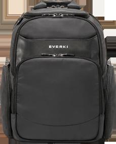 NOTEBOOK & PC BAGS & BACKPACKS BACKPACKS 3 EVERKI Suite Premium Laptop Backpack, fits up to 14-inch Checkpoint Friendly 14-inch laptop compartment Hard-shell quick-access sunglasses case
