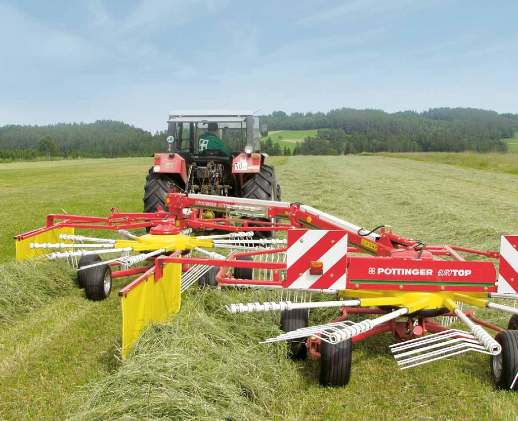EUROTOP 611 A / 691 A Twin rotor rakes with side swath placement The twin rotor rake is becoming more and more popular due