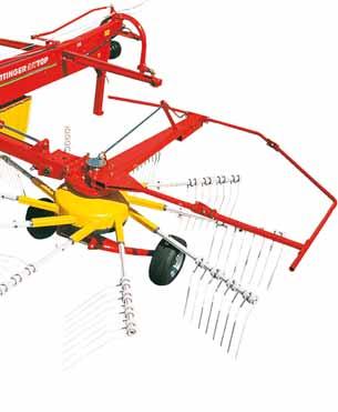 The classic centre delivery rake with a fixed working width EUROTOP 620 A trailed 10 arms per rotor, working width 19.