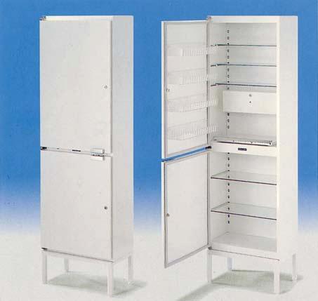 blue 5 castors Ø 50 mm, 3 of which equipped with brakes order code 100000465 Medicine cabinet 515 epoxy