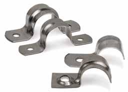 Pipe Straps Type 303 stainless steel Higher degree of corrosion resistance than traditional zinc-plated or hot-dipped galvanized straps One- and two-hole straps for EMT sizes 1 2" through 2" One- and