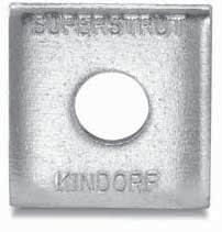 , 1 1 4" long. Accepts Kindorf Nuts H-114C (hex), H-116-C (square) B-911-1/2-SN2, Stud: 1 2" dia., 1 1 4" long. Accepts Kindorf Nuts H-114D (hex), H-116-D (square) SIZE (IN.) THICKNESS (IN.) WT. LBS.