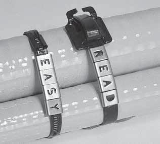 Wire & Cable Management Ty-Rap Stainless Steel Fastening Systems Identification Systems Letters, numbers, and symbols create easy-to-use custom identifications!