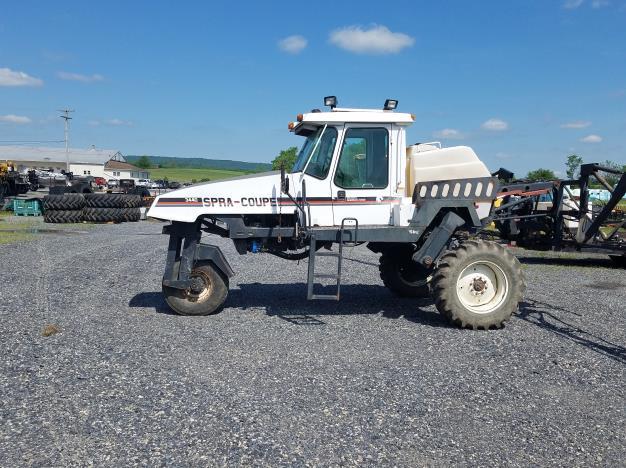 remains). SN: 209911083 No. U1336 (PA) $18,000. 2000 AGCO 3640 SpraCoupe, 2430 hours, Perkins 110 hp diesel engine, 5-speed manual trans., 300 gallon poly tank, 72 ft booms with rubber hose, 20 in.