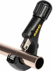 EMS AS Cu Tubing cutters obust quality tools for cutting tubes. Copper tubes EMS cutter wheels for other makes see page 72. EMS AS Cu the compact version with telescopic spindle. Telescopic spindle.