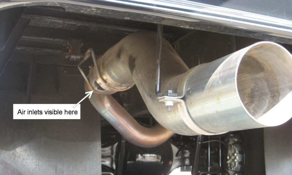 Figure 4 Exhaust exit shown with heat diffuser