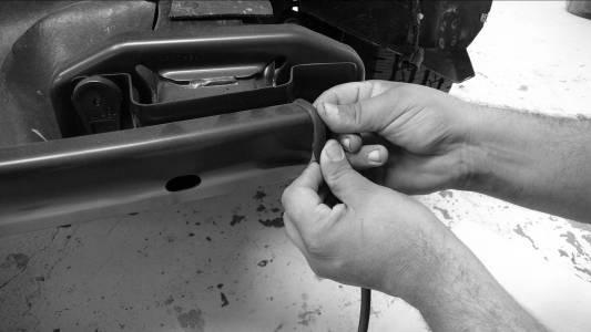 Step 22) Once the fender flare extensions are installed, use the supplied ¾ washer