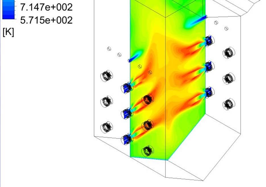 substoichiometrically Use CFD to aid design NOx reduction up to 40% Row Staging Lower