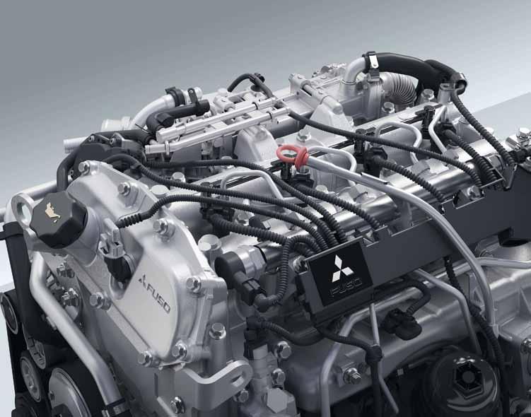 DRIVING YOUR SUCCESS The engine in the new Canter delivers high torque even at low revs. Advanced technologies to clean exhaust emissions also make our Euro 5 engines EEV-compliant.