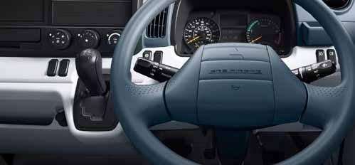 2 Joystick gear selector A dashboard-mounted gear selector makes shifting more convenient, makes it easier to move around the cab and frees up more legroom for the third seat (next to the