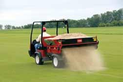 Pro Sweep Efficiently picks up aeration cores and debris with a