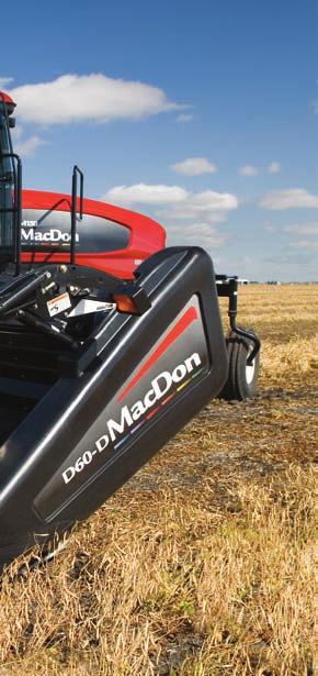 17 A significant leap forward in draper header technology, MacDon D Series drapers offer up to 40% more windrowing capacity than the previous industry leading benchmarks set by MacDon s 972 Harvest