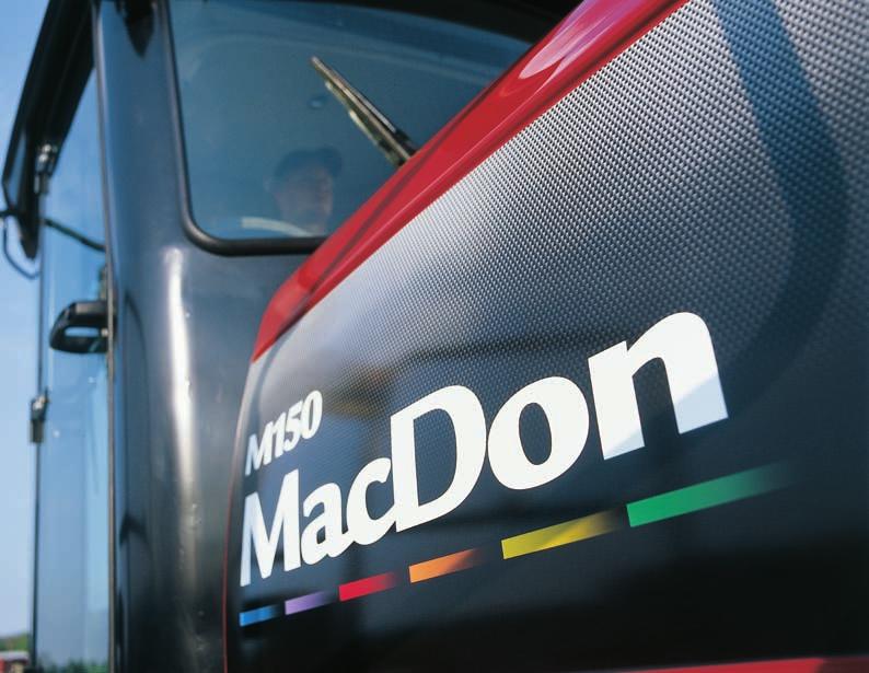 www.macdon.com MacDon Industries Ltd. 680 Moray Street Winnipeg, Manitoba Canada R3J 3S3 t. (204) 885-5590 f. (204) 837-8396 MacDon, Inc. 10708 N.